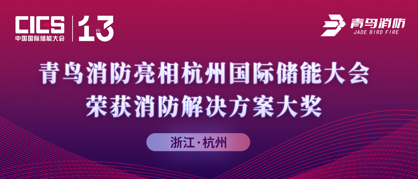 青鳥消防亮相杭州國(guó)際儲(chǔ)能大會(huì)，榮獲消防解決方案大獎(jiǎng)